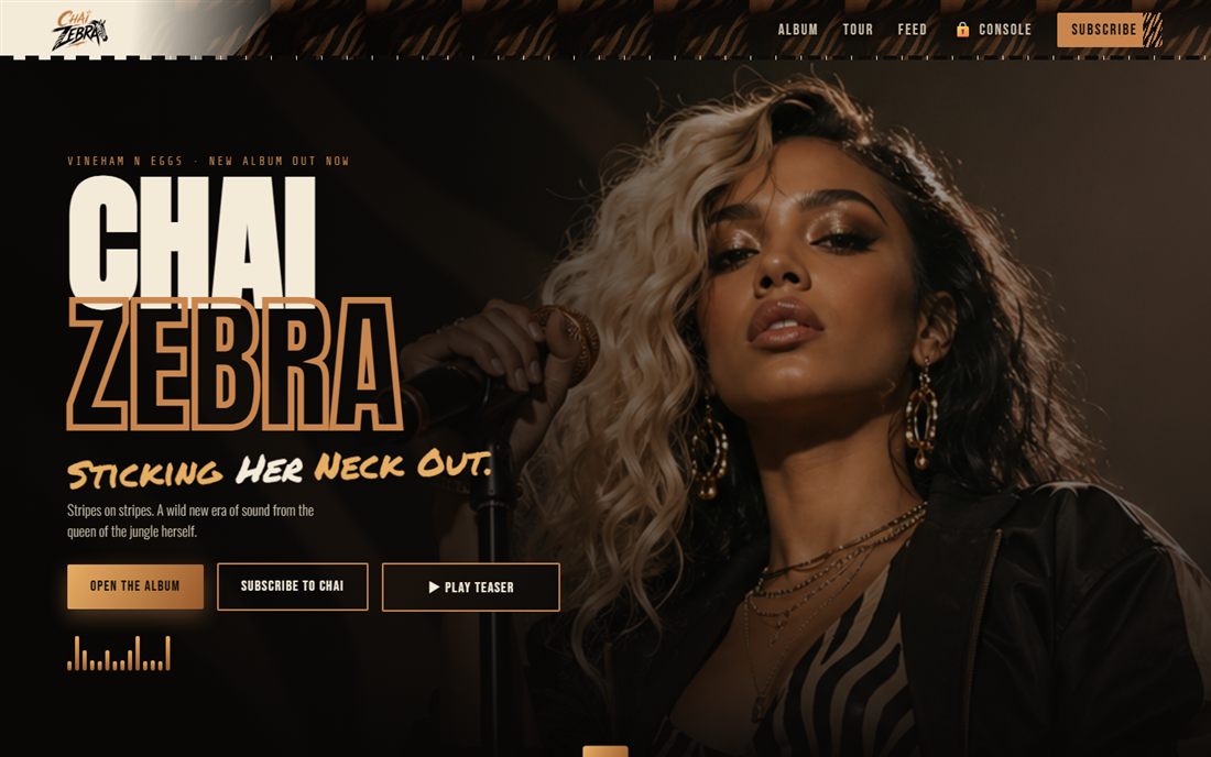 Chai Zebra artist site